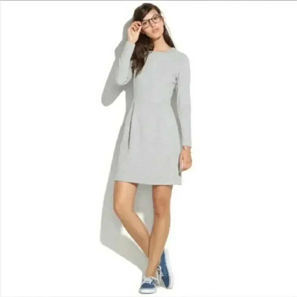 Madewell Gray Long Sleeve Dress Small